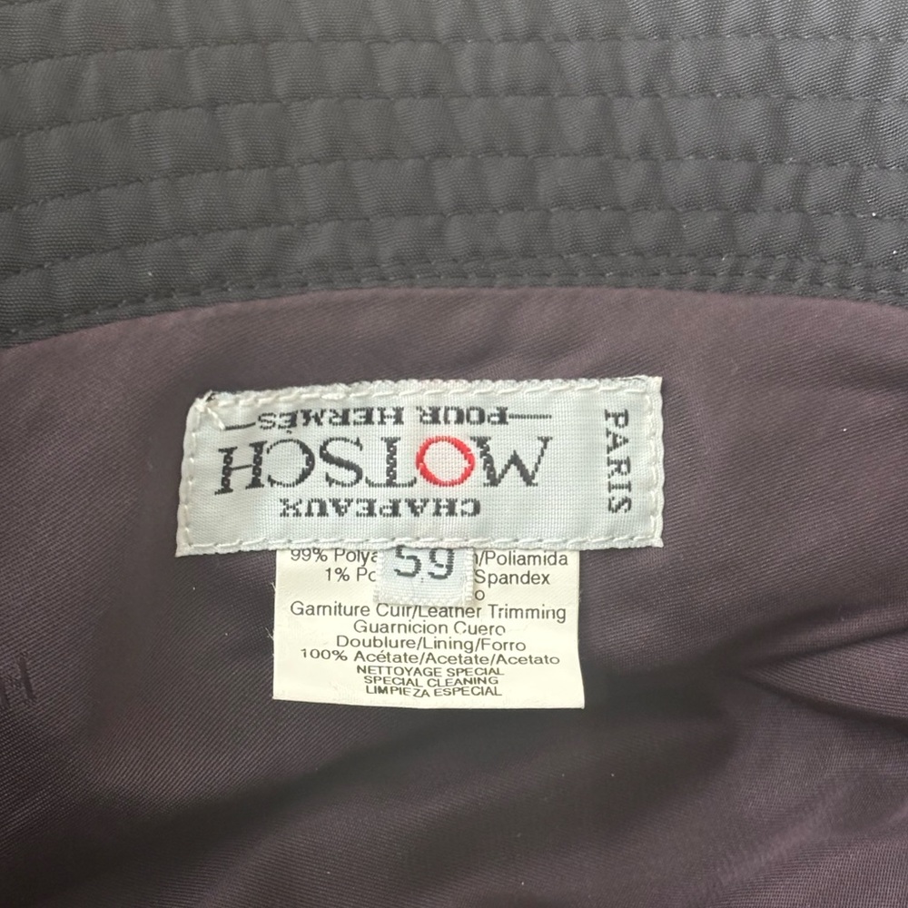 ✨HERMES Black Bucket Hat CHAPEAUX MOTSCH SZ 59 Zip Top Excellent Condition RARE! - Picture 5 of 13